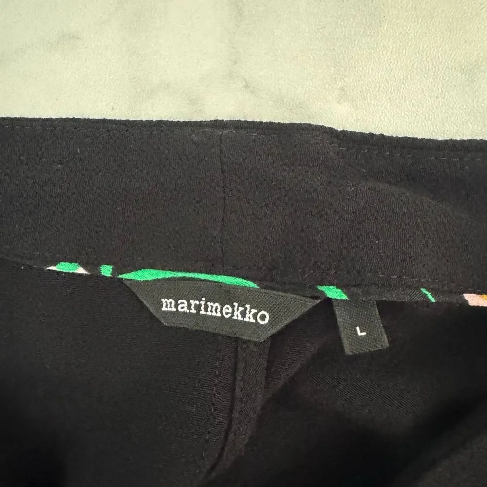 Marimekko Kylli Solid Black Dress L